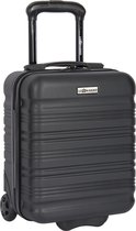 Handbagage 40x30x20 cm - Underseater - Reiskoffer - Trolley met Wielen - Reistas - Zwart - Leonardo