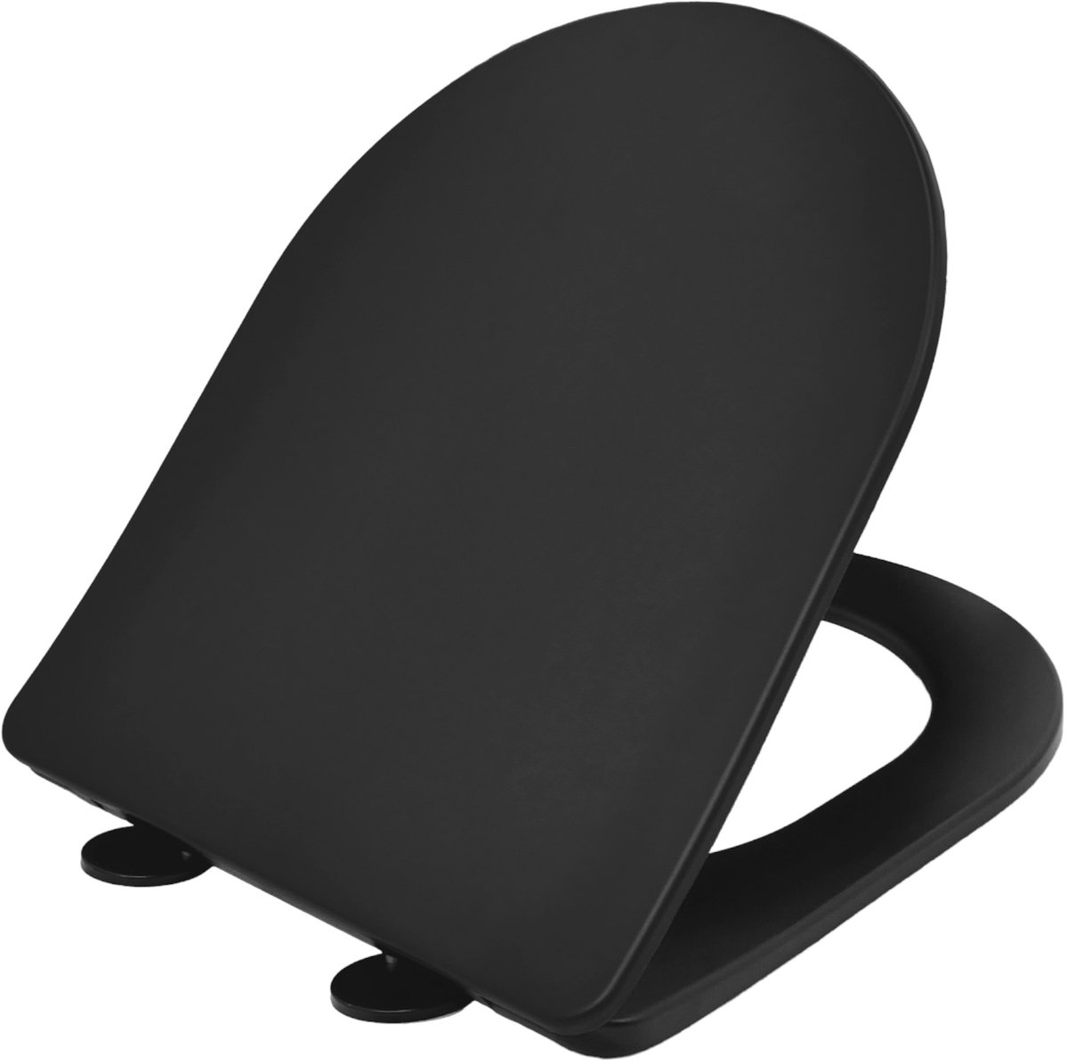LAVITA PRAIA BLACK - Toiletzitting Zwart - Softclose WC Bril - Antibacterieel Duroplast - Voor de badkamer