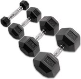 Body-Solid Hexagon Rubber Dumbbell - per Paar 12.5 KG Paar
