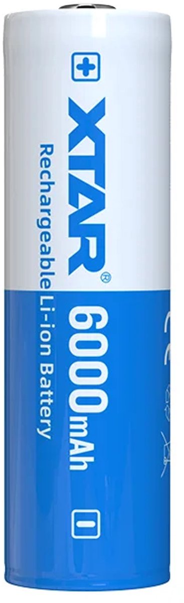 21700 - 6000mAh Beschermde Oplaadbare Lithium-Ion Batterij met Button Top