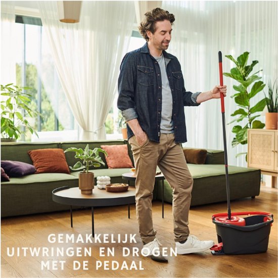 Vileda Easy Wring & Clean Turbo mop met pedaalemmer, Telescopische