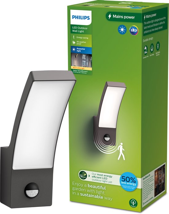 Philips MyGarden Sokkellamp 77 Cm | Arbour | 2700K | Ultra Efficient Ip44 3 8w Antraciet I15184 T3121