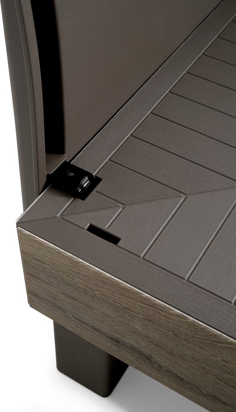 Ensemble de salon Keter Signature Elements - 5 personnes - avec coussins verts - Cappuccino/ Frêne