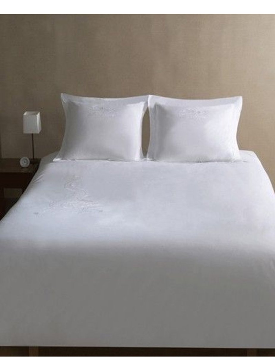Yellow Dekbedovertrek Stafford - Eenpersoons - 140x200/220 cm - White