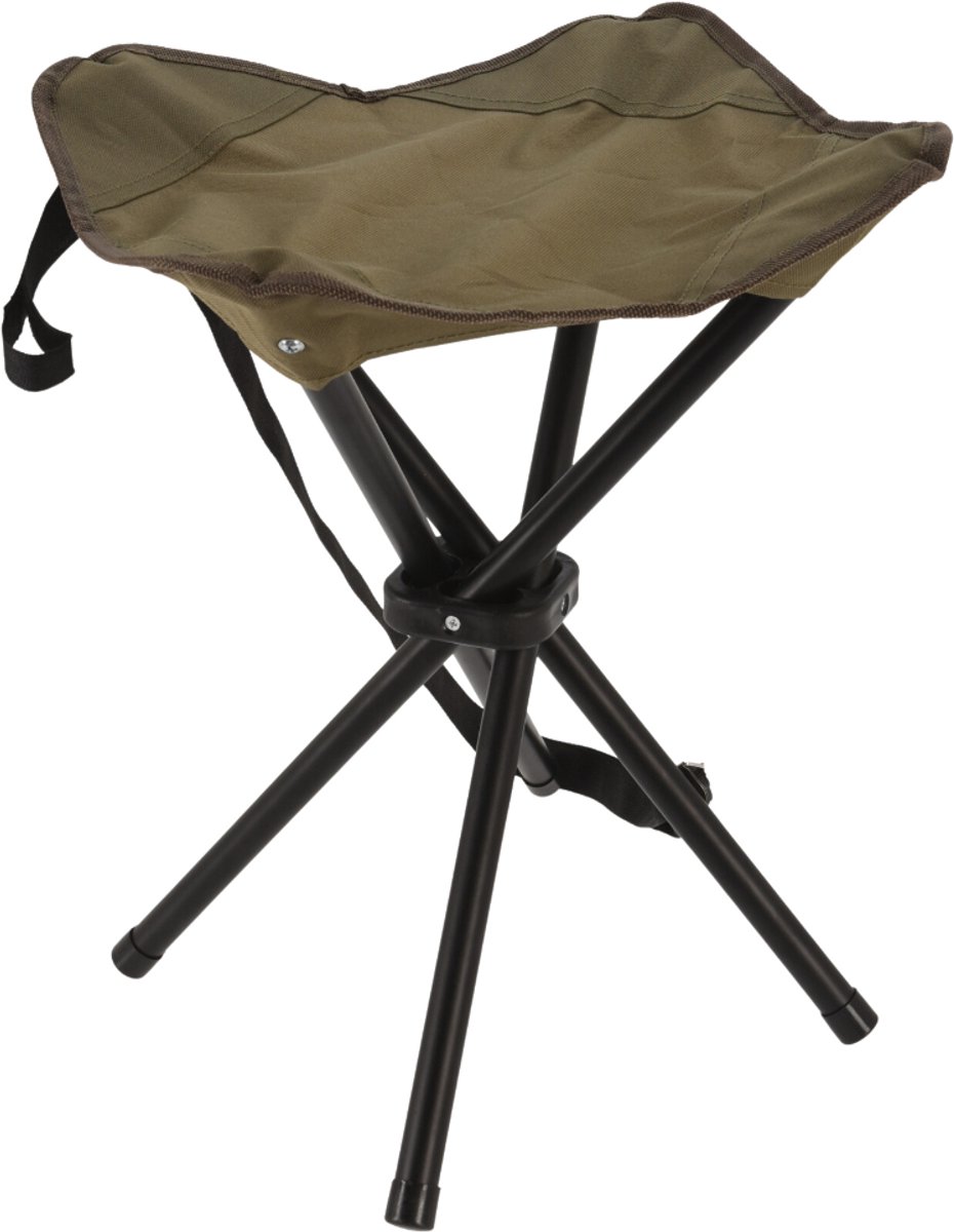 HIXA Vouwstoel - Visstoel - Viskrukje - Opvouwbare kruk - Campingstoel - Groen - 33x33x40cm - Polyester