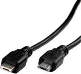 ROLINE USB 2.0 Kabel, Micro USB A Male - Micro USB B Male 1,8m