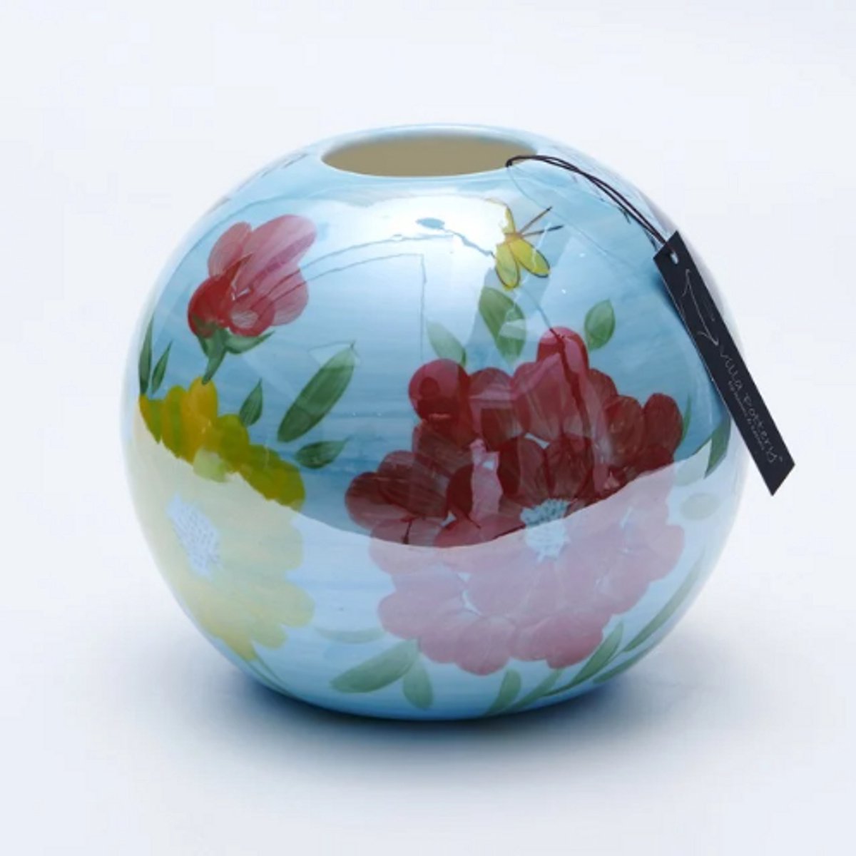Irishflowers Vaas - Villa Pottery - Decoratie - Woondecoratie - Porselein - Waterdicht - Magic Ball Blauw
