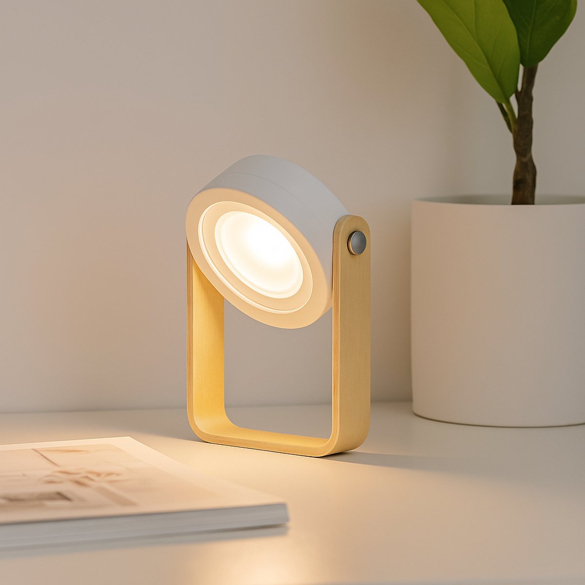 Nachtlampje Draagbare Lantaarn Licht USB Intrekbare Opvouwbare Led Bureaulamp - Slaapkamer Leeslamp (wit) — cadeau in Gadgets - foto 3