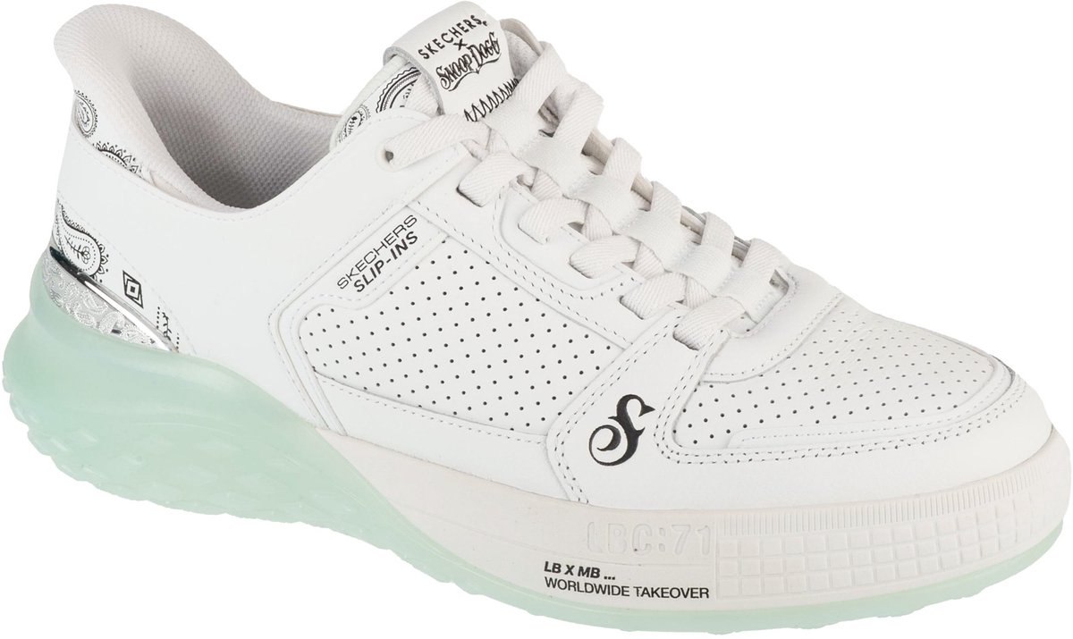 Skechers x Snoop Dogg - Sizzle Slip-ins - Heren Sneakers Schoenen Wit 251170-WHT , Maat: EU 41.5 US 8.5