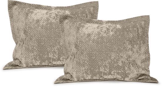 LINNICK Velvet Kussensloop - Bronze - Kussensloop 60x70cm - Kussenslopen Set van 2
