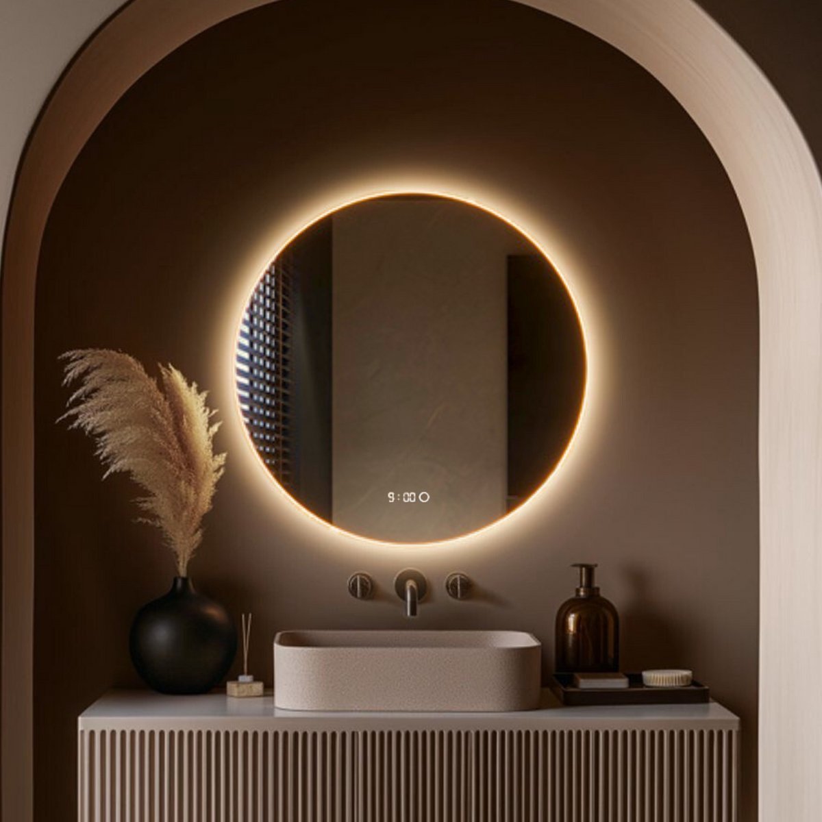 Lumoire® Badkamerspiegel Met Verlichting - Wandspiegel – 60CM - Rond