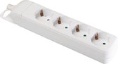 Extension socket | Protective Contact | 4-Way | White
