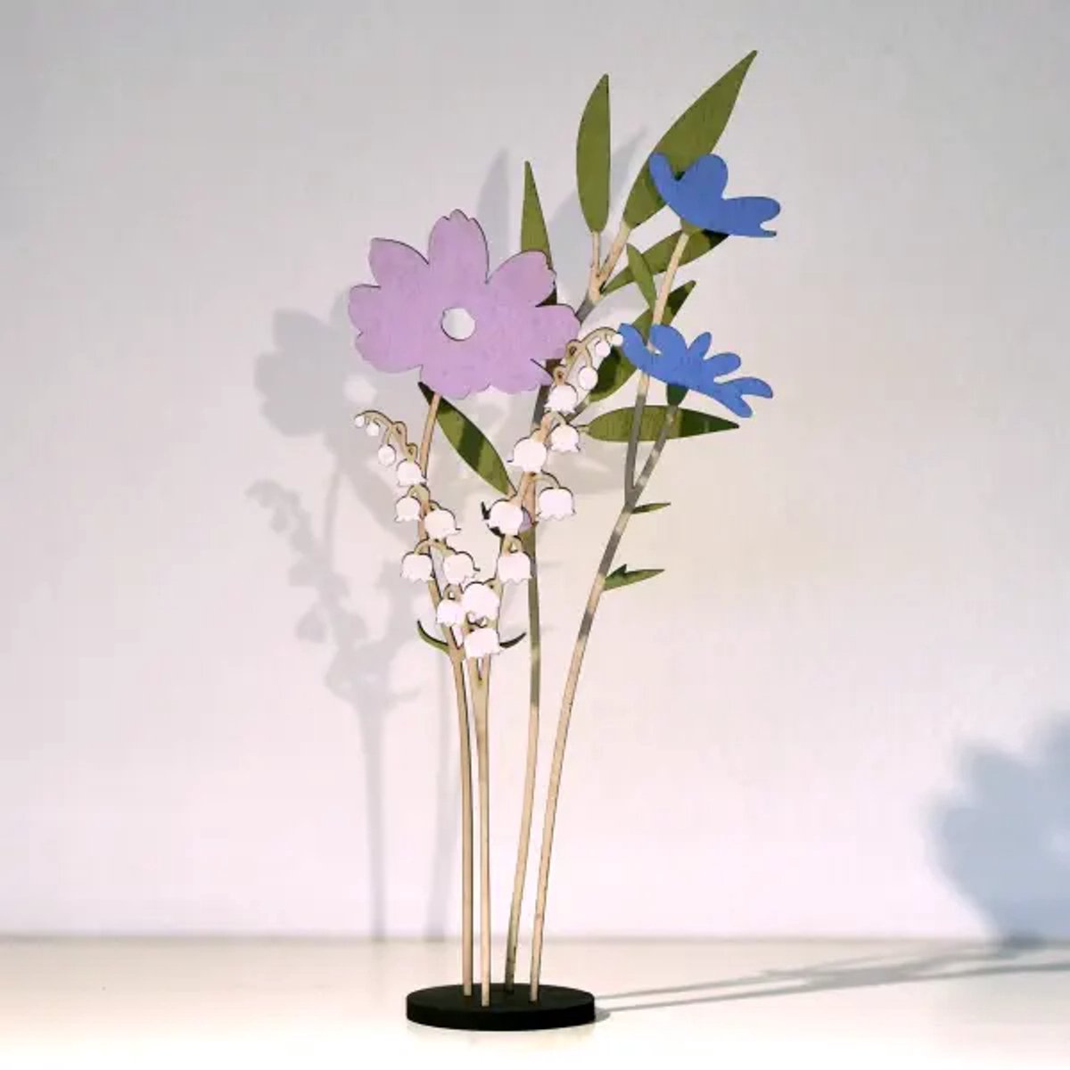 Als je van bloemen hout - Houten Bloemen - set van 4 bloemen