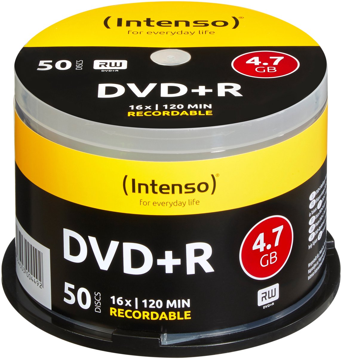 (Intenso) DVD+R disc - 4,7 GB - 16x speed - cakebox 50 stuks