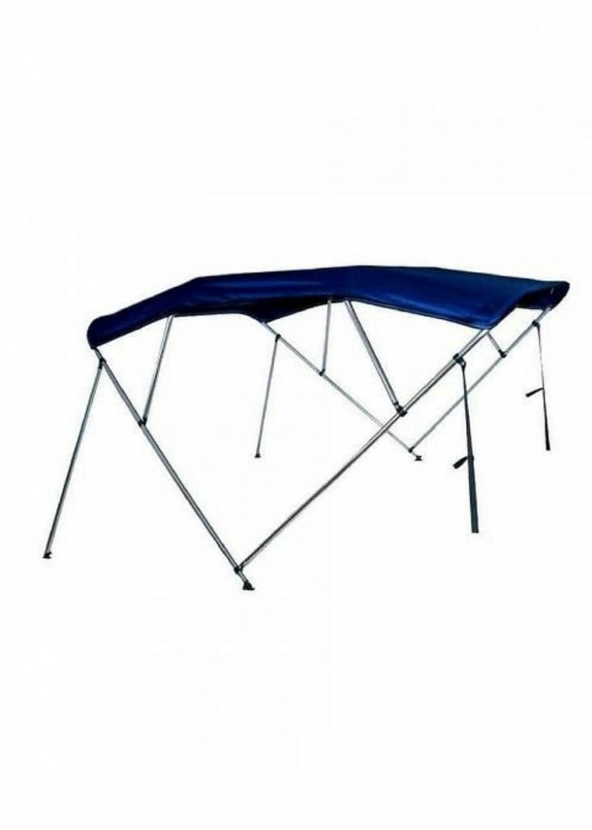 BREG Biminitop | Aluminium 4-boogs | Breedte 200 <> 213 cm - Hoogte 137 cm - Blauw doek