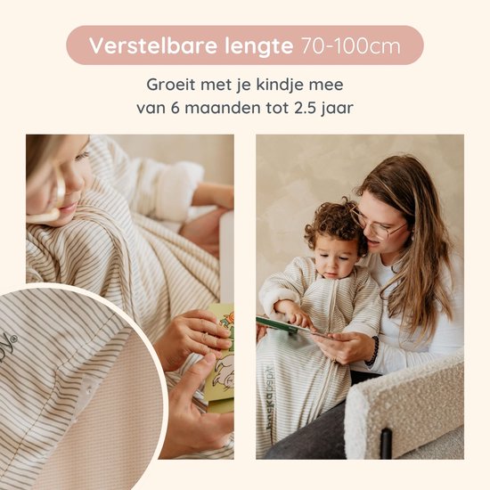 Puckababy Bag 4 Seasons slaapzak baby (6m-2.5j) - Green Stripes - TOG 0.25-2.0 - 4 seizoenen van Merkloos — afbeelding 5