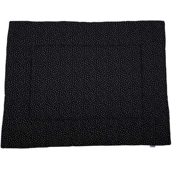 Boxkleed UKJE extra dik - Rechthoekig - Zwart met stipjes ♥ - Ukje