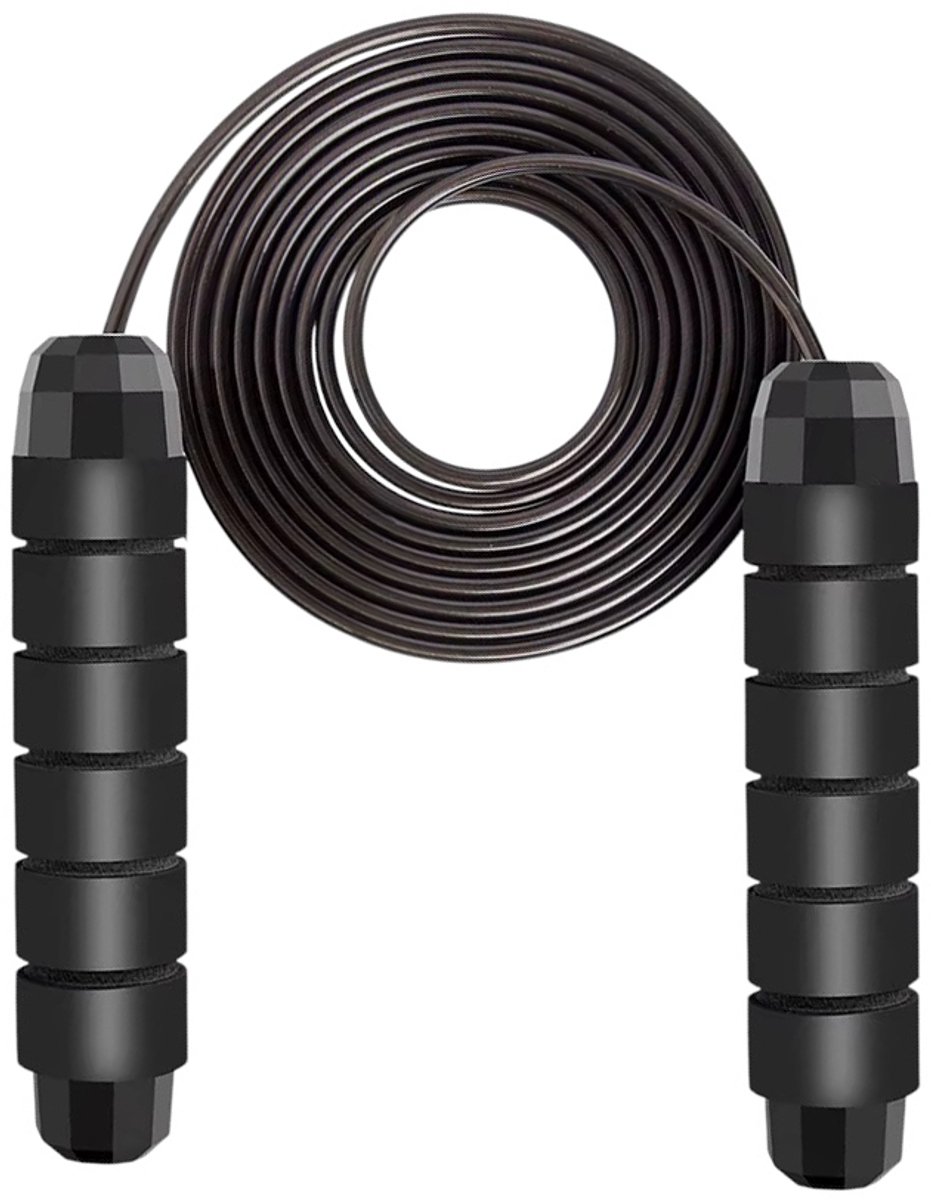 DutchOne Springtouw Volwassenen - Springtouwen - Verstelbaar - Softgrip - Speedrope - Jump Rope - Zwart