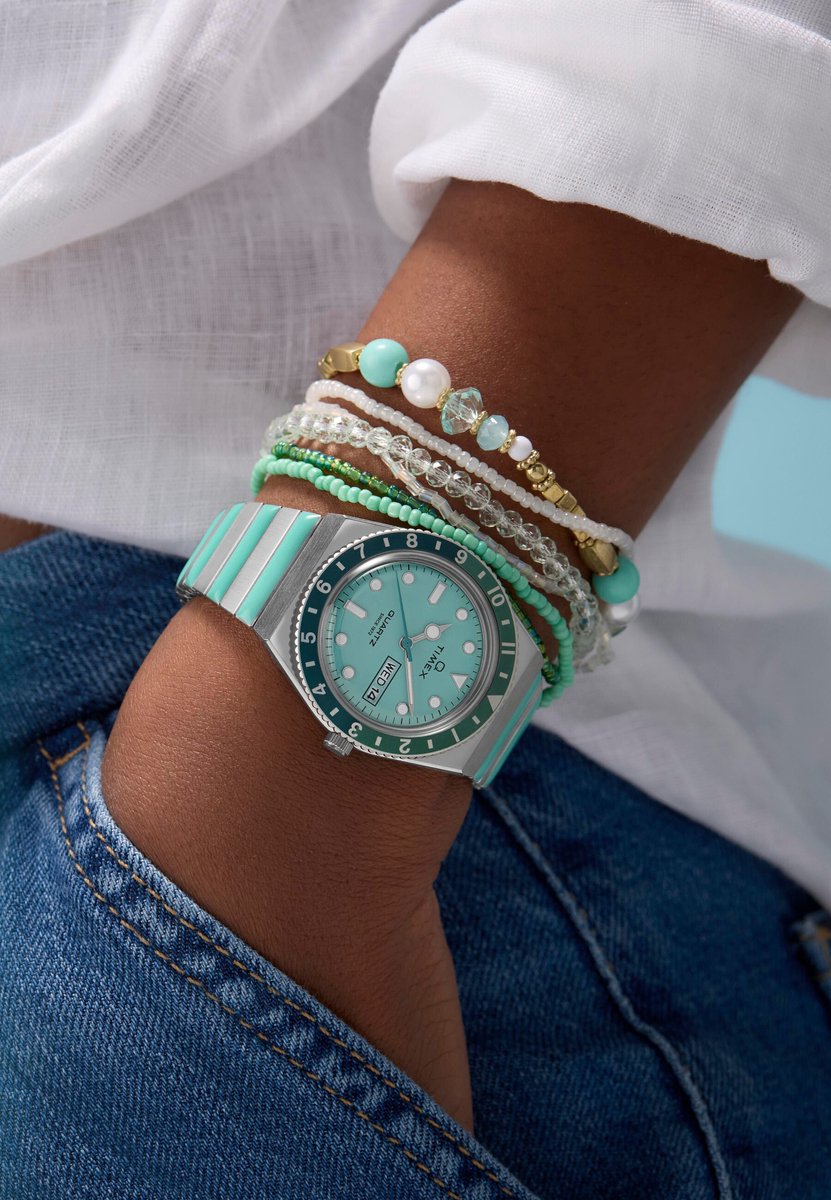 Timex Q Timex Quartz Analoog Horloge Blauw Kast: 100% Roestvrij Staal | Armband: 100%Roestvrij Staal 36 TW2W87600AJ, TW2W87700AJ, TW2W87800AJ