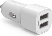 Orico - Chargeur voiture USB 12V / 24V 2 ports 3.4A max 17W avec IC Intelligent - Blanc