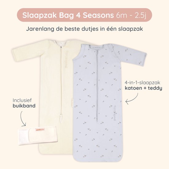 Puckababy Bag 4 Seasons slaapzak baby (6m-2.5j) - Chirping Birds - TOG 0.25-2.0 - 4 seizoenen — afbeelding 2
