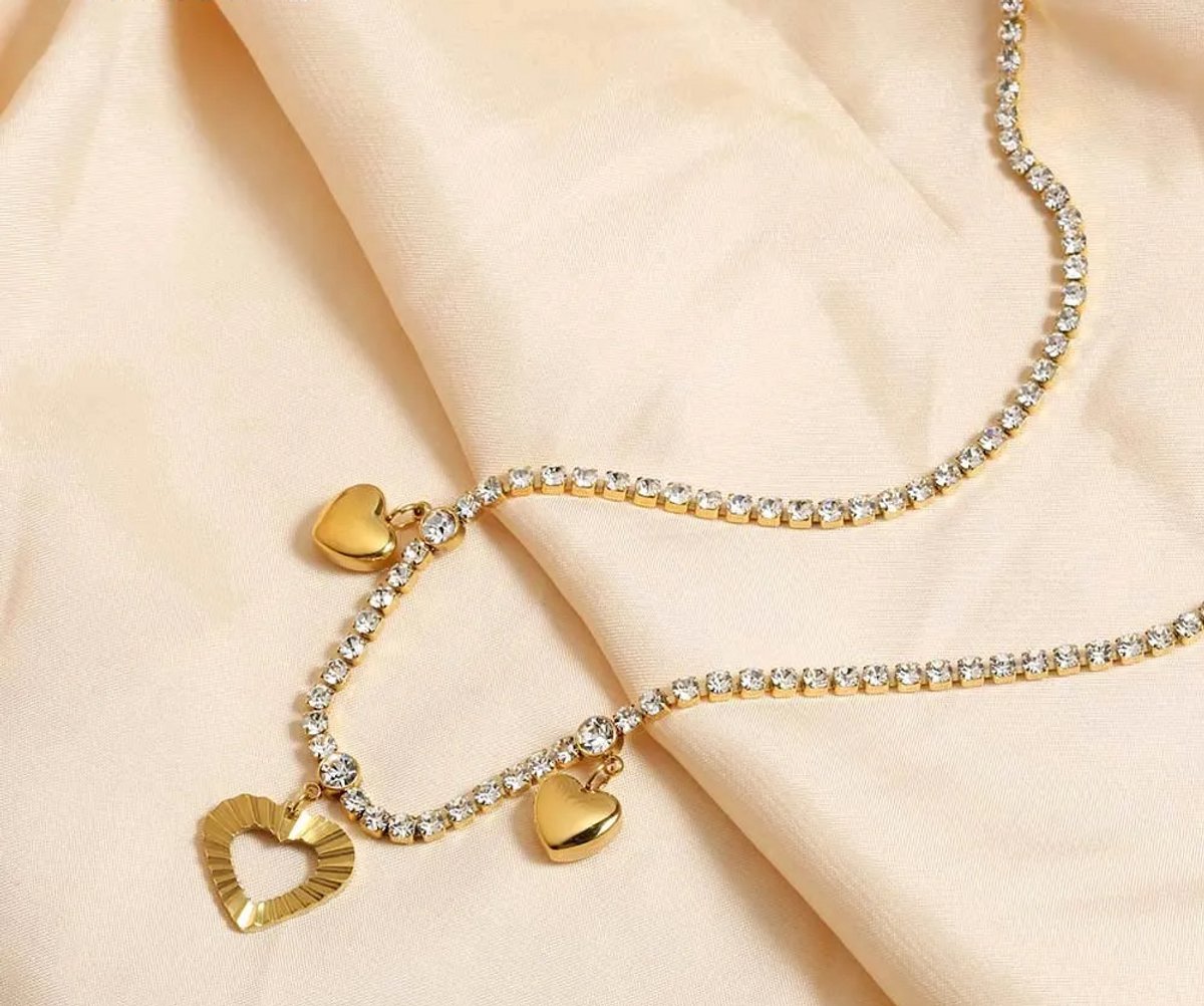 Ketting Si Amor Sieraden NT5808-G Roestvrij Staal Kleur Goud