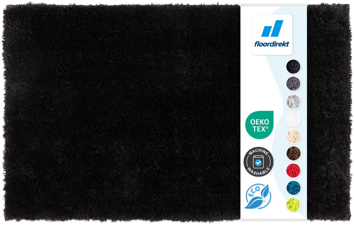 Badmat Sky | Badkamertapijt | Zacht, dicht hoogpolig | antislip & sneldrogend | Geschikt voor vloerverwarming | Vierkant & Rond | vele kleuren & maten (70 x 120 cm, appelgroen