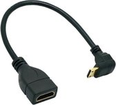 Mini HDMI - HDMI adapter - 90° haaks naar beneden - versie 1.4 (4K 30Hz) - 0,15 meter