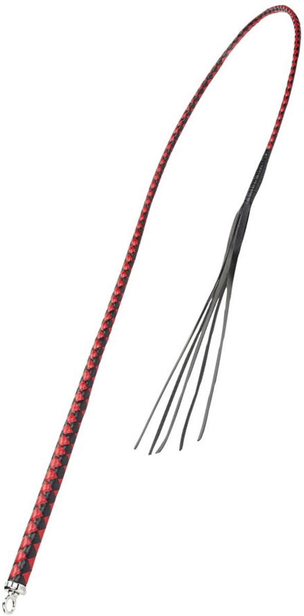 RISE - BDSM Zweep - Feather Soft Single Tail - Rood/Zwart