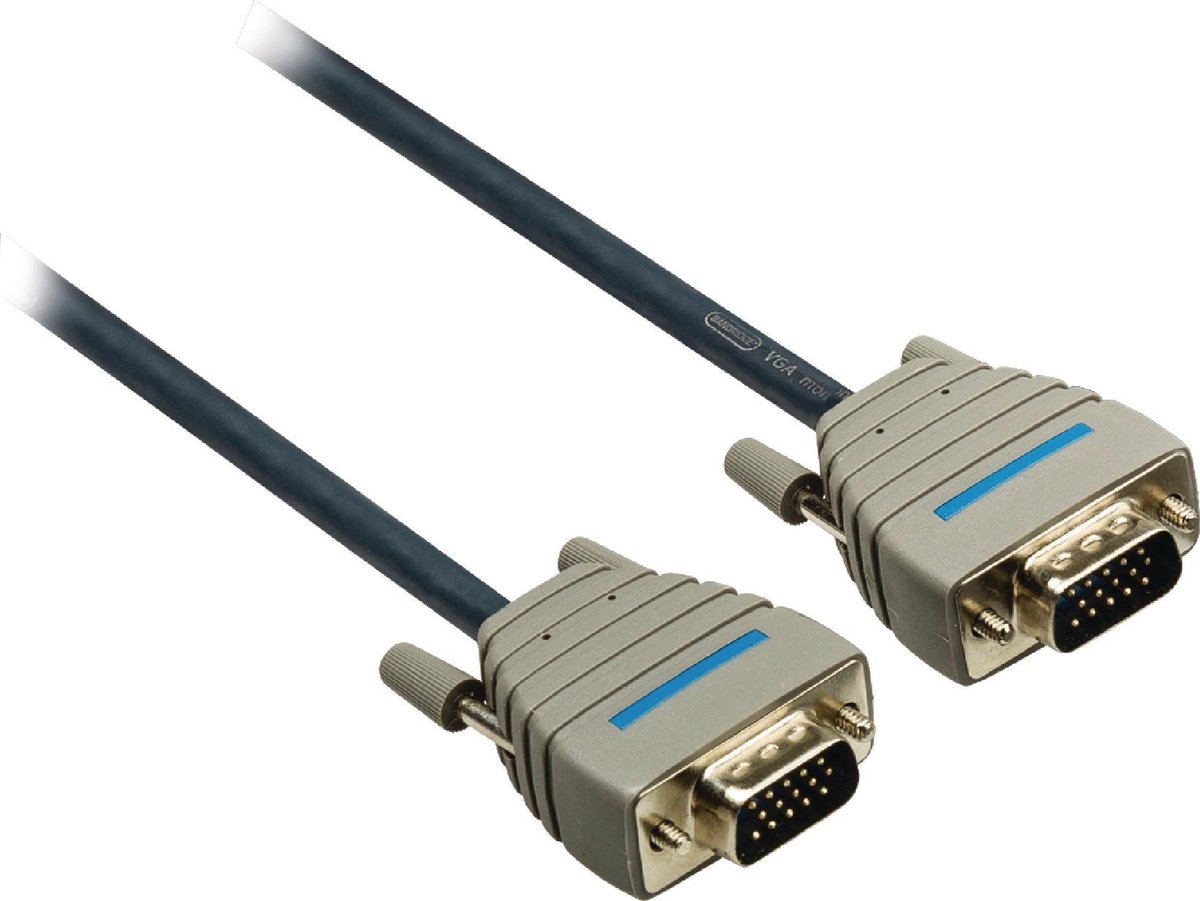 Bandridge - VGA Beeldscherm kabel - grijs - 10 meter