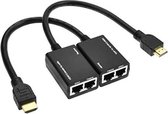 Coretek HDMI verlenger over 2 netwerkkabels - 30 meter (Full HD)