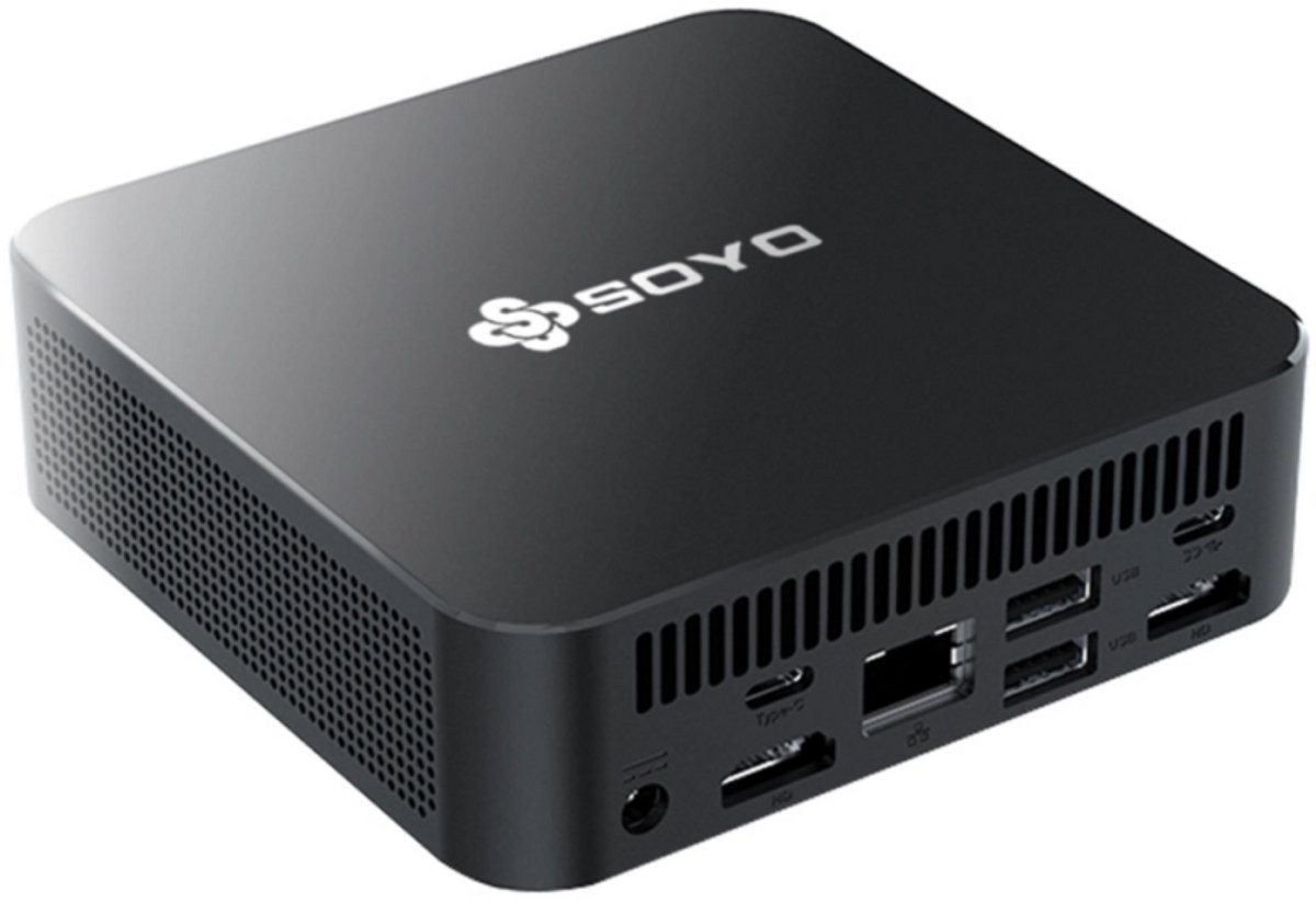 Soyo M4 Mini PC – Intel Alder Lake N150 – 12GB DDR4 – 512GB PCIe M.2 SSD – Windows 11 Pro – WiFi 6 & Bluetooth 5.2 – Ultra Compacte Desktop Computer Stil & Compact – Home Office / Media — afbeelding 4