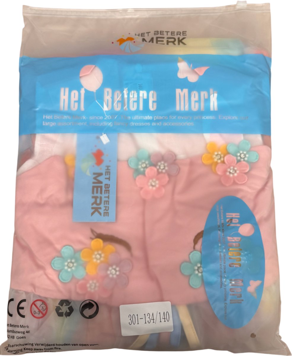 Unicorn Jurk | Eenhoorn Jurk | Prinsessenjurk Meisje | Verkleedkleren Meisje |maat 98/104 | Prinsessen Verkleedkleding | Carnavalskleding Kinderen |+ Haarband | Roze — afbeelding 6