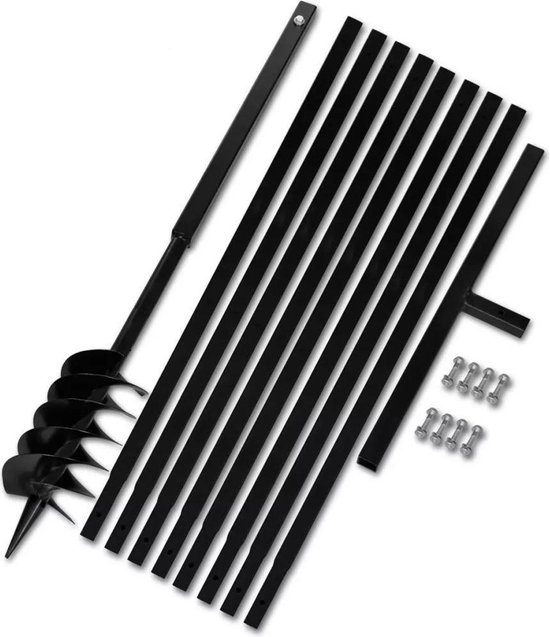 Grondboor met handvat 120 mm en verlengstukken 13 m (staal) kopen