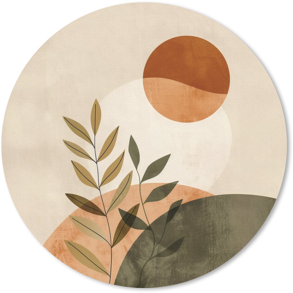 Muismat rond 30x30 cm - Mousepad Takken - Vormen - Abstract - Ronde muismatten