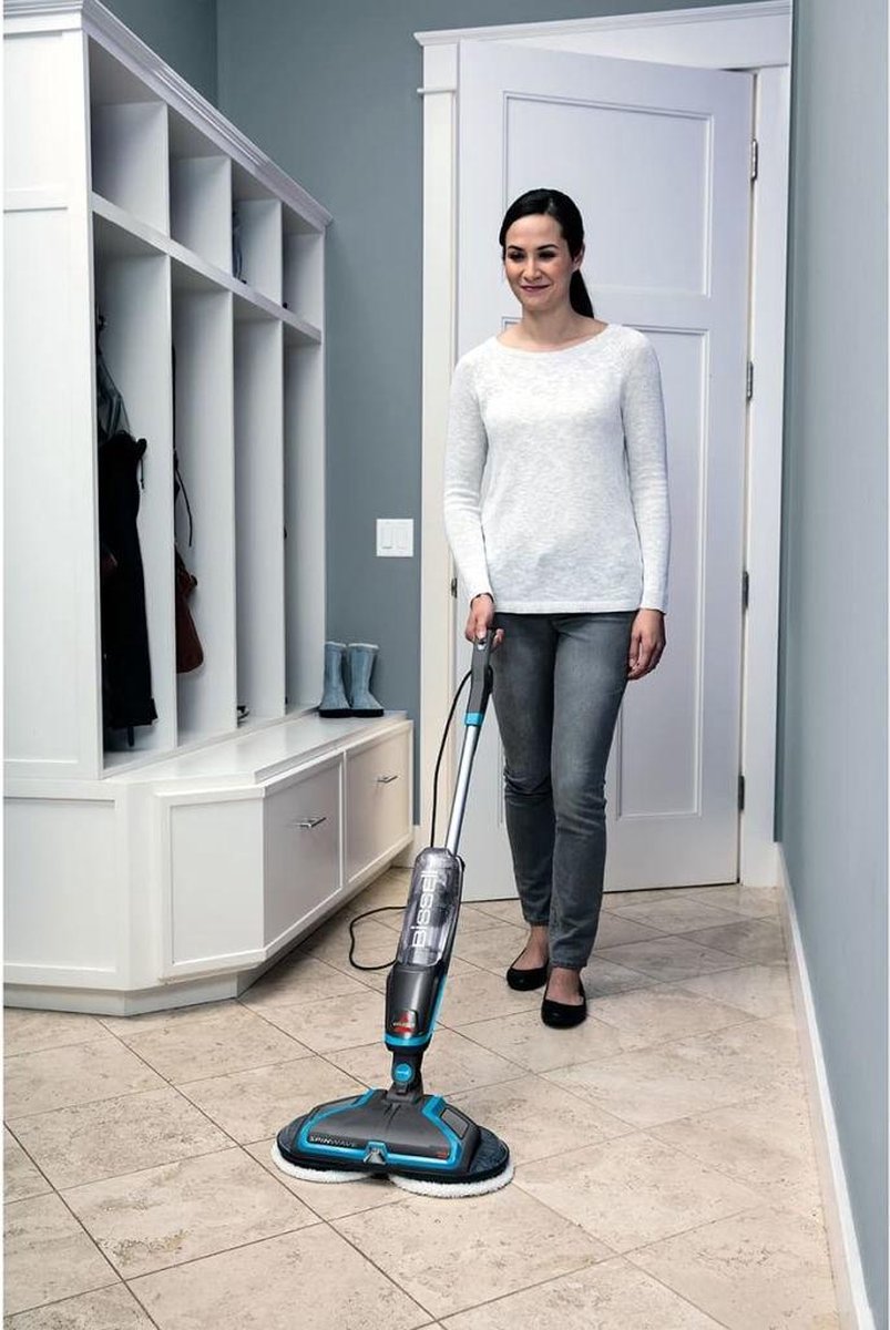 BISSELL SpinWave Elektrische Dweil met Snoer - Vloerreiniger voor Harde Vloeren - Sproeidweil met Roterende Pads - Gebruiksvriendelijke Dweilvloerreiniger - Dweilapparaat - Mop voor Harde & Houten Vloeren - Wendbaar Dweilsysteem - 20522 – foto 8