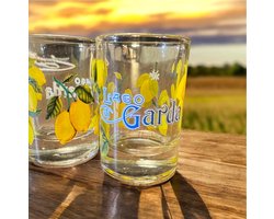 Torboli - Italiaanse likeur Limoncello - "Lago di Garda" glaasjes - per 6 verpakt - shotglaasjes - Likeurglazen