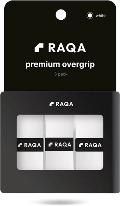 Raqa ® Padel grip wit - Padel overgrip - Grip - Wit - Griptape - Padel - Padelgrips - Overgrip padel - Padel grips - Dry - Tape – Zacht & Comfort - 3 pack – Design in NL