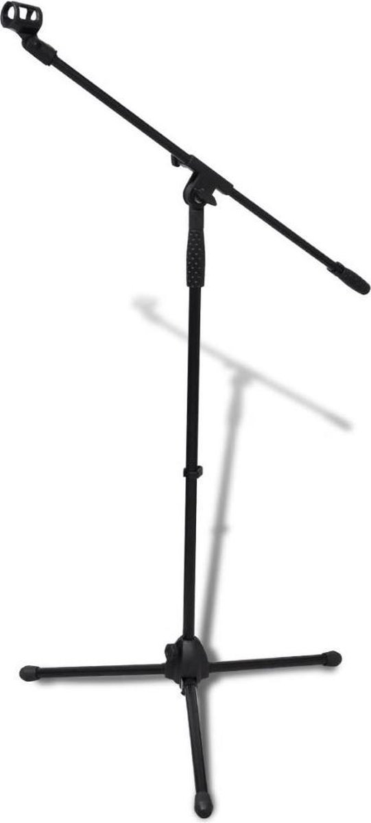 Support de Micro Pratique Portable et Ajustable G-Hawk Support de Microphone à Trépied Noir