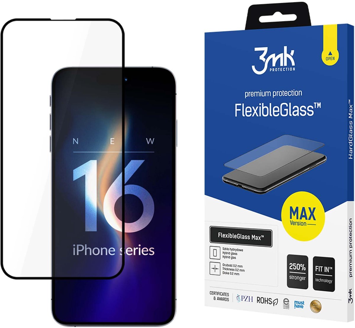 Apple iPhone 16 Pro - 3mk FlexibleGlass Max Black