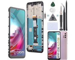 LCD scherm vervanging voor Motorola Moto G30 XT2129-2 - Touchscreen digitalizer display - Met gereedschap - Zwart met frame .