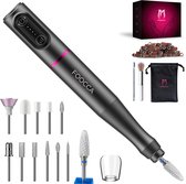 FOOCCA® Pen Wireless - Elektrische Nagelvijl 20000 RPM - Draadloos - Nagelfrees - Manicure en Pedicure Set - Oplaadbaar - Ergonomisch - Eeltverwijderaar - Aluminium Behuizing - 12 Bitjes en 55 Schuurrolletjes (uitbreidbaar) - 3 Extra Accessoires