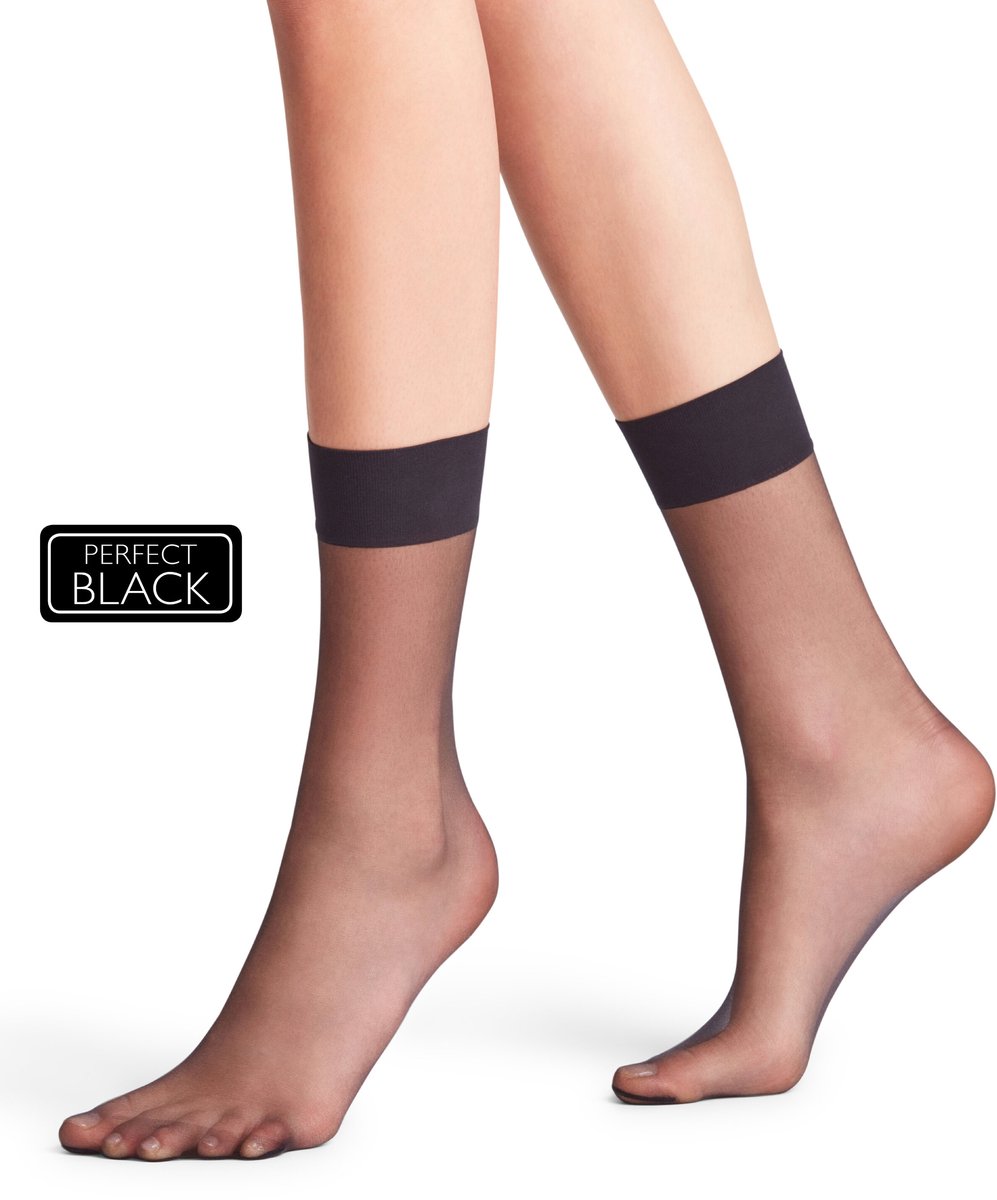 Falke Shelina eenkleurig materiaal transparant 12 DEN sokken dames zwart-42 zwart 3009