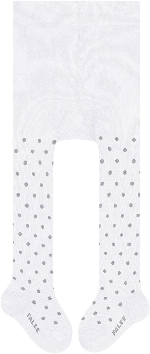 FALKE Little Dot slijtvast huidvriendelijk katoen panty baby wit - maat 74-80