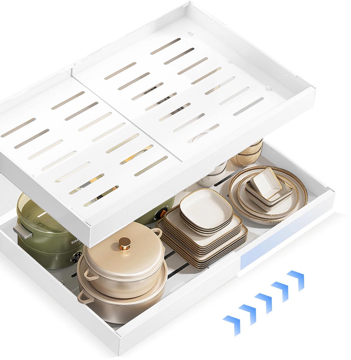 Ibenzoa® Uitbreidbare Opbergoplossing voor Keuken en Badkamer – Stijlvol en Functioneel