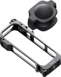 Zwarte Insta360 actioncam-houder met afgeronde houder