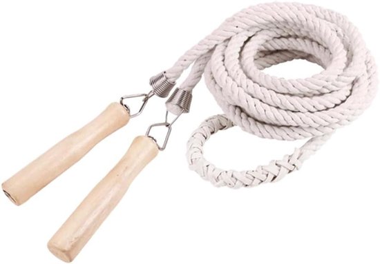 Corde à Sauter Réglable 250 Cm Pour Enfants – Poignées En Bois Hêtre – Arc-en-ciel – Dès 4 Ans