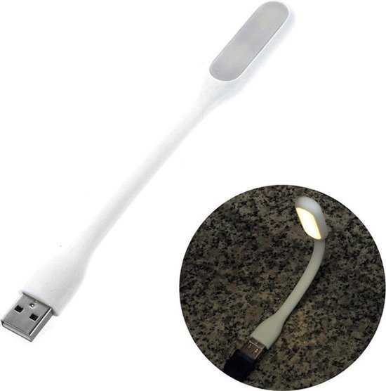 Flexibele USB LED Lamp I Draagbare USB LED-leeslamp I USB Licht I Laptop Leeslamp I Leeslicht I Wit van Merkloos — afbeelding 3