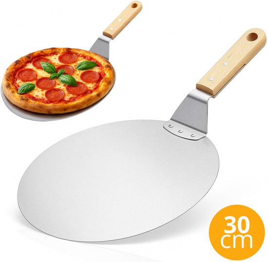 Perforée Pelle à Pizza Ronde En Acier Inoxydable 56 Pouces - Pelle Rotative Perforée Pour Four à Bois Pelle Pizza