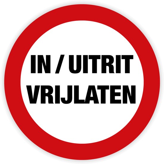 Simbol® - Autocollants Sortie Entrée/Sortie Transparent - Format 10 x 10 cm.